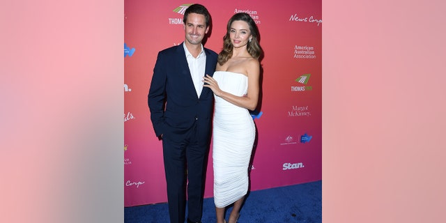 Miranda Kerr was supported by husband and CEO of Snapchat, Evan Spiegel on the red carpet. The couple have two children together.