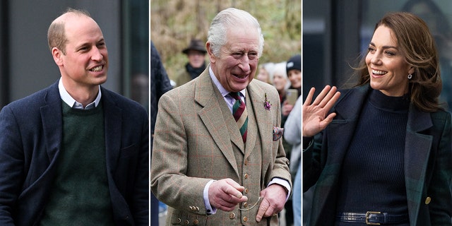 King Charles III and the Prince and Princess of Wales, William and Catherine, made their first public appearances since the release of Prince Harry's memoir "Spare."