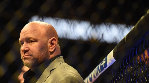 ATLANTA, GEORGIA - APRIL 13: UFC president Dana White stands in the ring during the UFC 236 event at State Farm Arena on April 13, 2019 in Atlanta, Georgia. (Photo by Logan Riely/Getty Images)