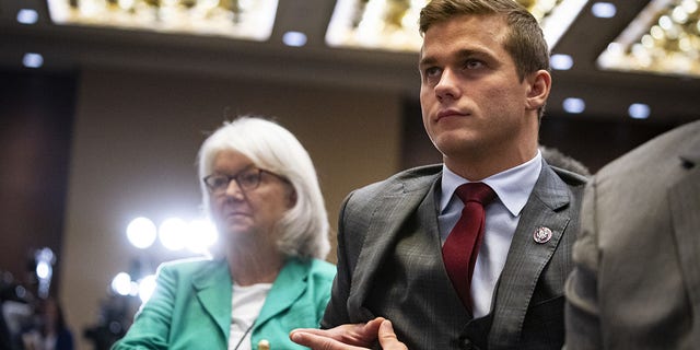 Rep. Madison Cawthorn during the America First Policy Institute summit on July 26, 2022.