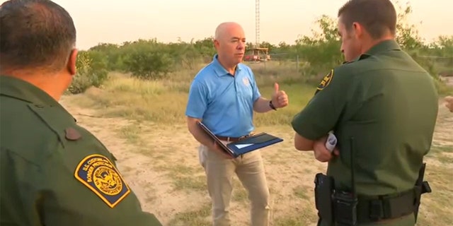 Homeland Security Secretary Alejandro Mayorkas visited the U.S. southern border, Tuesday, May 17, 2022.