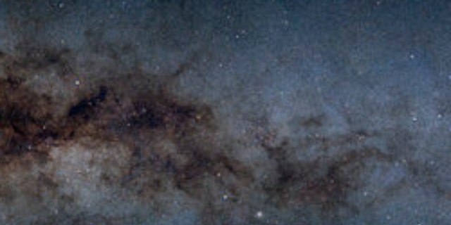 The righthand side of the image made available by the National Science Foundation's NOIRLab in January 2023 shows the galactic plane of the Milky Way galaxy.
