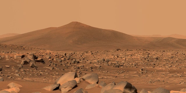NASA’s Perseverance Mars rover used its dual-camera Mastcam-Z imager to capture this image of "Santa Cruz," a hill within Jezero Crater, on April 29, 2021, the 68th Martian day, or sol, of the mission. 