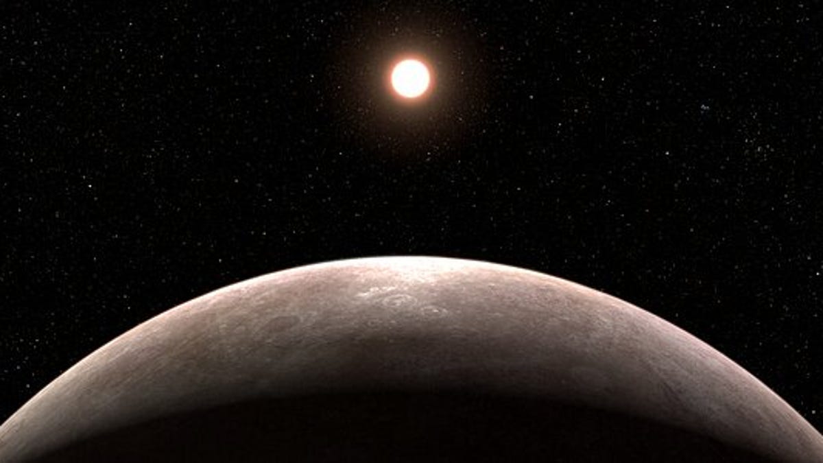 An illustration of the exoplanet LHS 475 b.