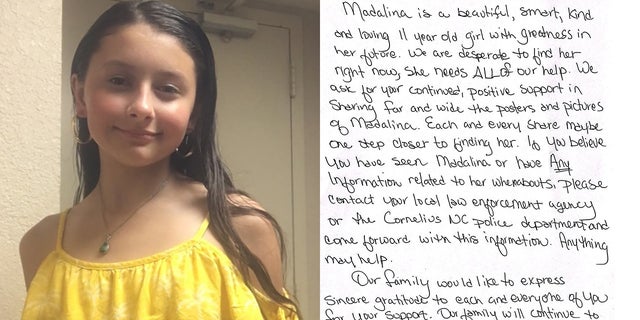 Investigators on shared a handwritten, personal message from the family of Madalina Cojocari.