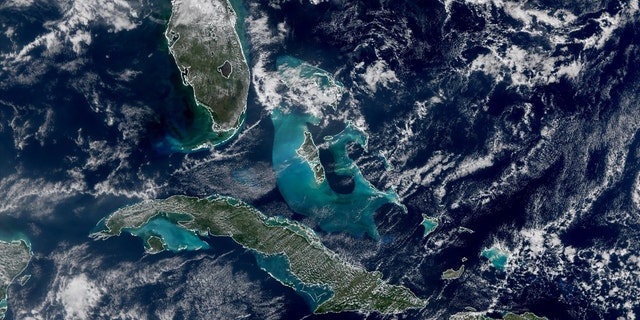 The image above captured by NOAA-21’s VIIRS instrument shows ocean color around the Southern tip of Florida and the Caribbean. 