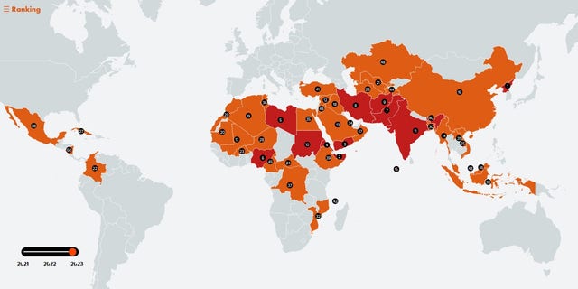 The Open Doors US World Watch List shows the top 50 countries where Christians are persecuted for their faith.
