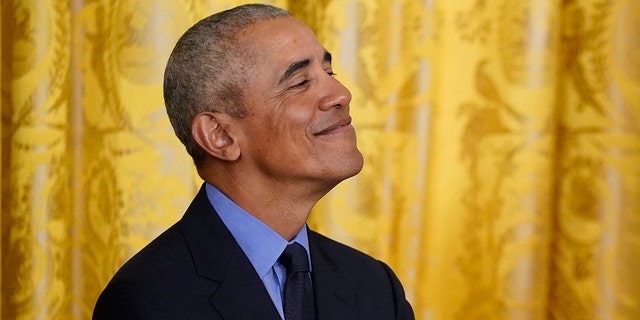 Former President Barack Obama visited the White House in April for a health care event. 