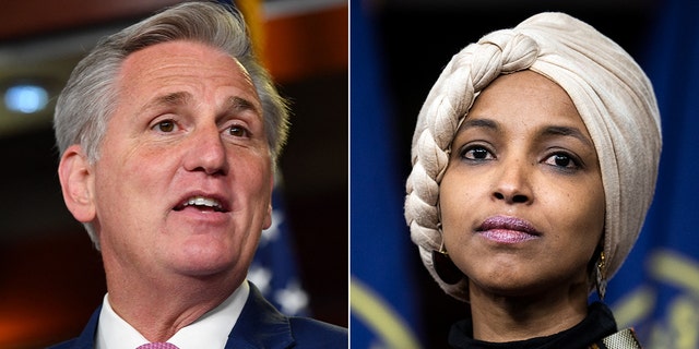 House Speaker Kevin McCarthy, R-Calif., and Rep. Ilhan Omar, D-Minn.