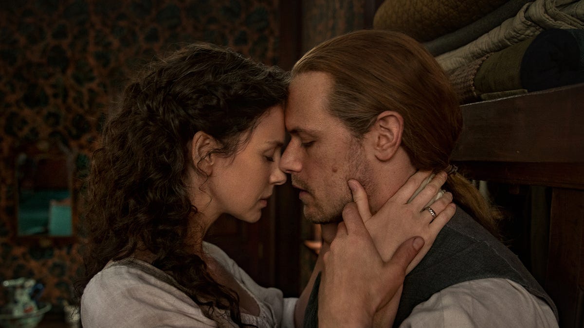 An intimate moment in Outlander