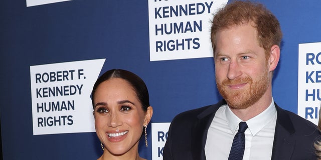 The Duke and Duchess of Sussex are seen attending the Robert F. Kennedy Human Rights Ripple of Hope Awards a month ago in New York City. The couple reside in California with their son Archie and daughter Lilibet.