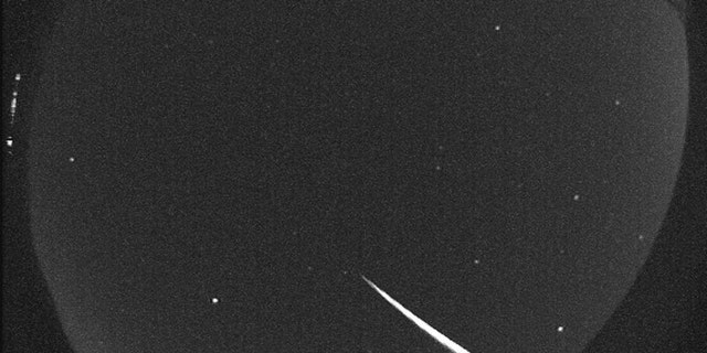NASA’s All Sky cameras captured this image of a Quadrantid meteor overnight, the meteor was moving at 93,000 miles per hour. This one-inch diameter member of the Quadrantid meteor shower leaves a brilliant streak in the north Georgia skies before burning up 44 miles above Earth’s surface.