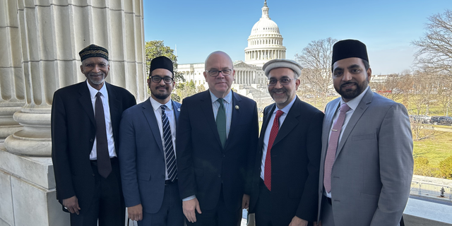 Rep. Jim McGovern, D-Massachusetts, center, meets with IRF advocates. (IRF Summit)