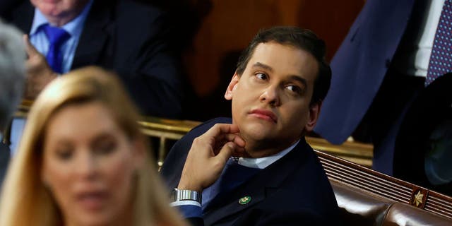 U.S. Rep. George Santos (R-NY) waits for the start of the 118th Congress. (Chip Somodevilla/Getty Images)