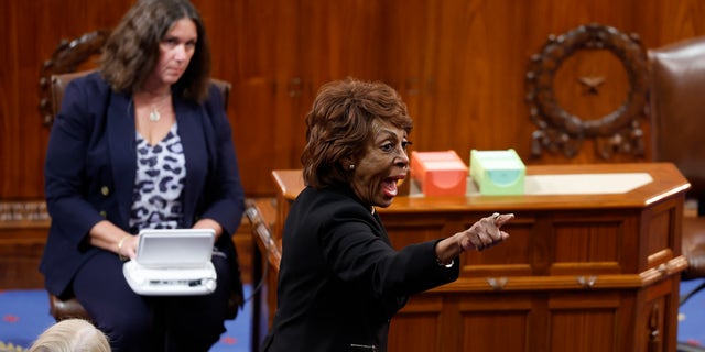 Rep.-elect Maxine Waters gets in a shouting match with Republicans on the House floor during a vote for speaker on Thursday. 