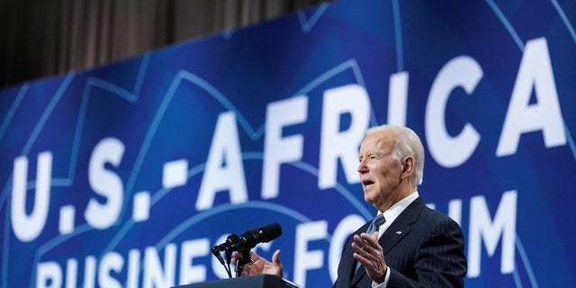 U.S. President Joe Biden delivers keynote remarks at a U.S.-Africa Business forum at the 2022 U.S.-Africa Leaders Summit in Washington, December 14, 2022. REUTERS/Kevin Lamarque