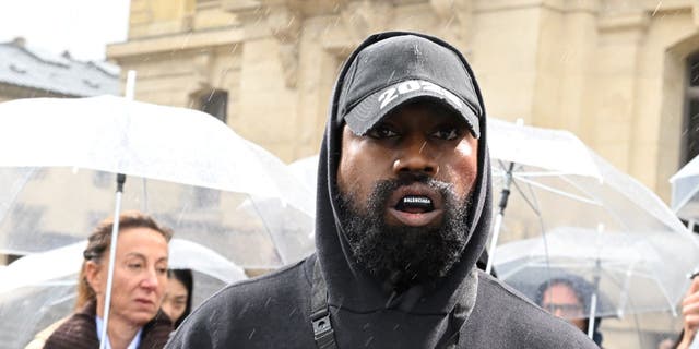 Kanye West attends the Givenchy Womenswear Spring/Summer 2023 show as part of Paris Fashion Week on October 02, 2022 in Paris, France. 