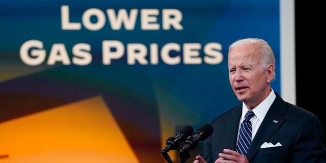 President Joe Biden speaks about gas prices on June 22.