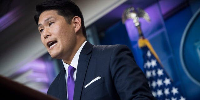 Principal Associate Deputy Attorney General Robert K Hur, speaks in the Brady Press Briefing room of the White House in Washington, DC on Thursday, July 27, 2017.