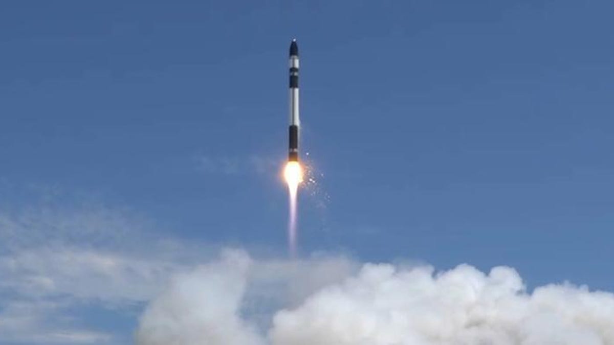 An Electron rocket in flight.