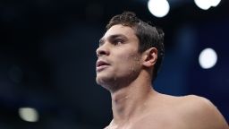 Evgeny Rylov of Team ROC leaves the pool after winning a gold medal and breaking the olympic record in the Men's 200m Backstroke Final on day seven of the Tokyo 2020 Olympic Games at Tokyo Aquatics Centre on July 30, 2021 in Tokyo.