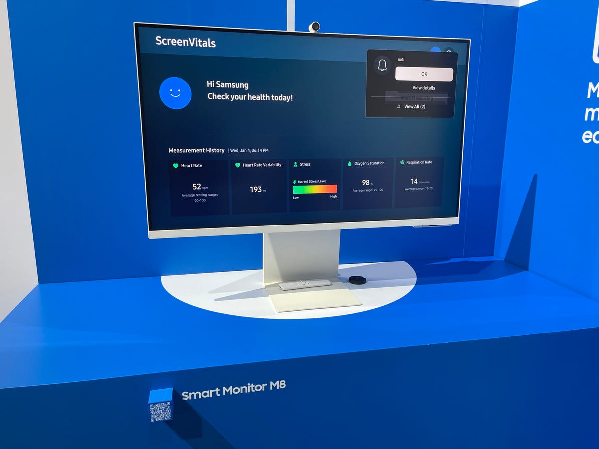 Samsung telemedicine app on the company's smart monitor