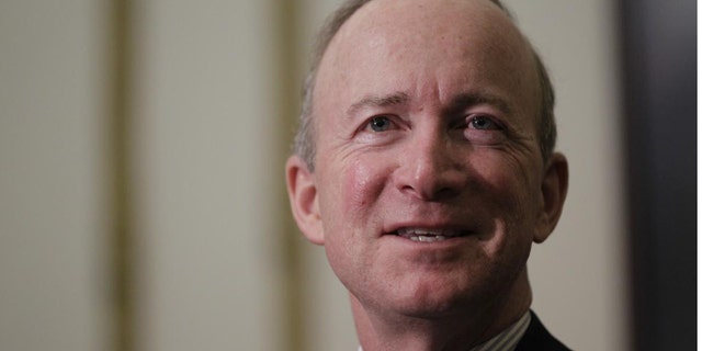 File photo of former Republican Gov. Mitch Daniels, who later served as president of Purdue University.