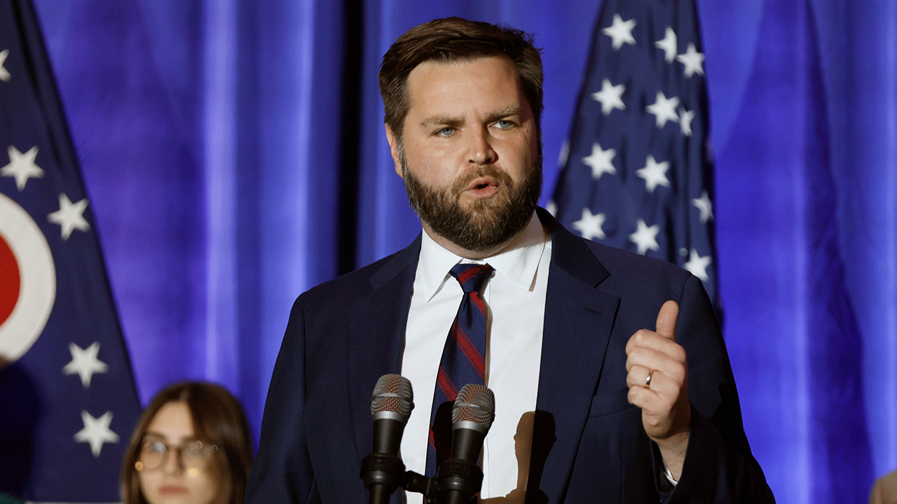 Republican Senator-elect J.D. Vance of Ohio, at his Election Night victory celebration, in Columbus, Ohio on Nov. 8, 2022.