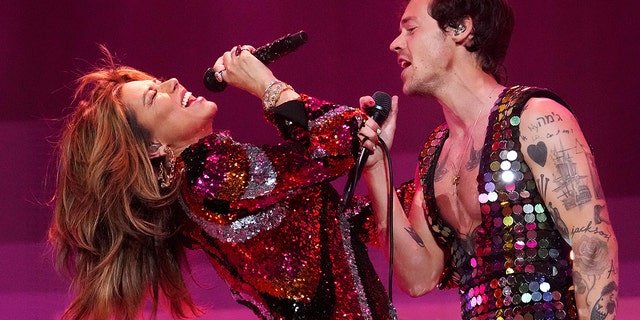 Shania Twain and Harry Styles performed together at Coachella in April 2022.