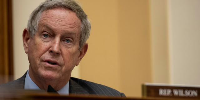Rep. Joe Wilson (R-SC) speaks as U.S. Secretary of State Antony Blinken testifies before the House Committee On Foreign Affairs March 10, 2021 on Capitol Hill in Washington, DC.