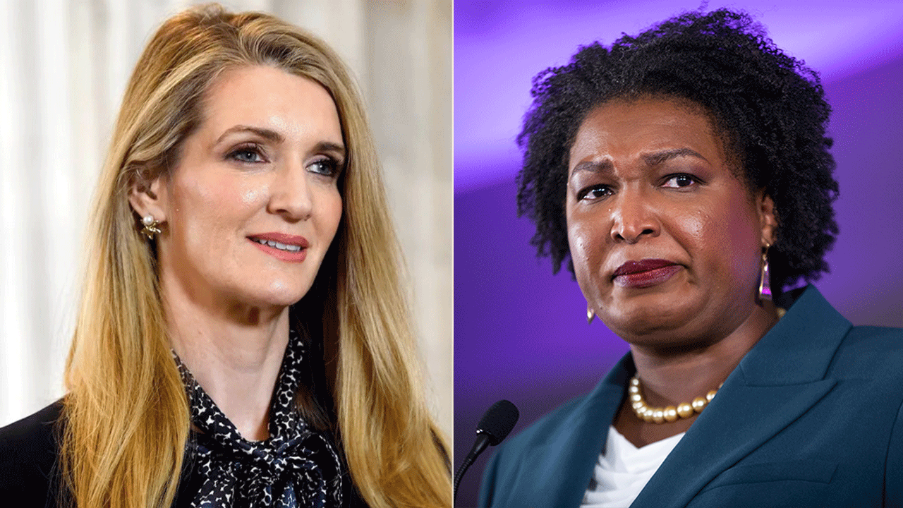 Former Republican Georgia Sen. Kelly Loeffler (left) and former Democratic Georgia gubernatorial candidate Stacey Abrams (right).