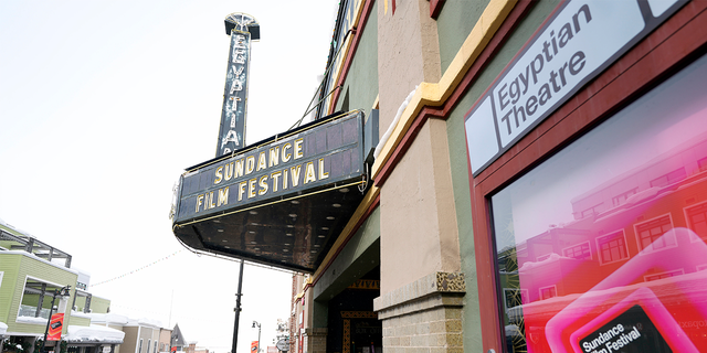 The marquee of the Egyptian Theatre is seen on opening day of the 2023 Sundance Film Festival on Thursday, Jan. 19, 2023, in Park City, Utah.