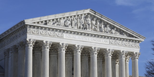 FILE: The Supreme Court of the United States building are seen in Washington D.C., United States on December 28, 2022. 