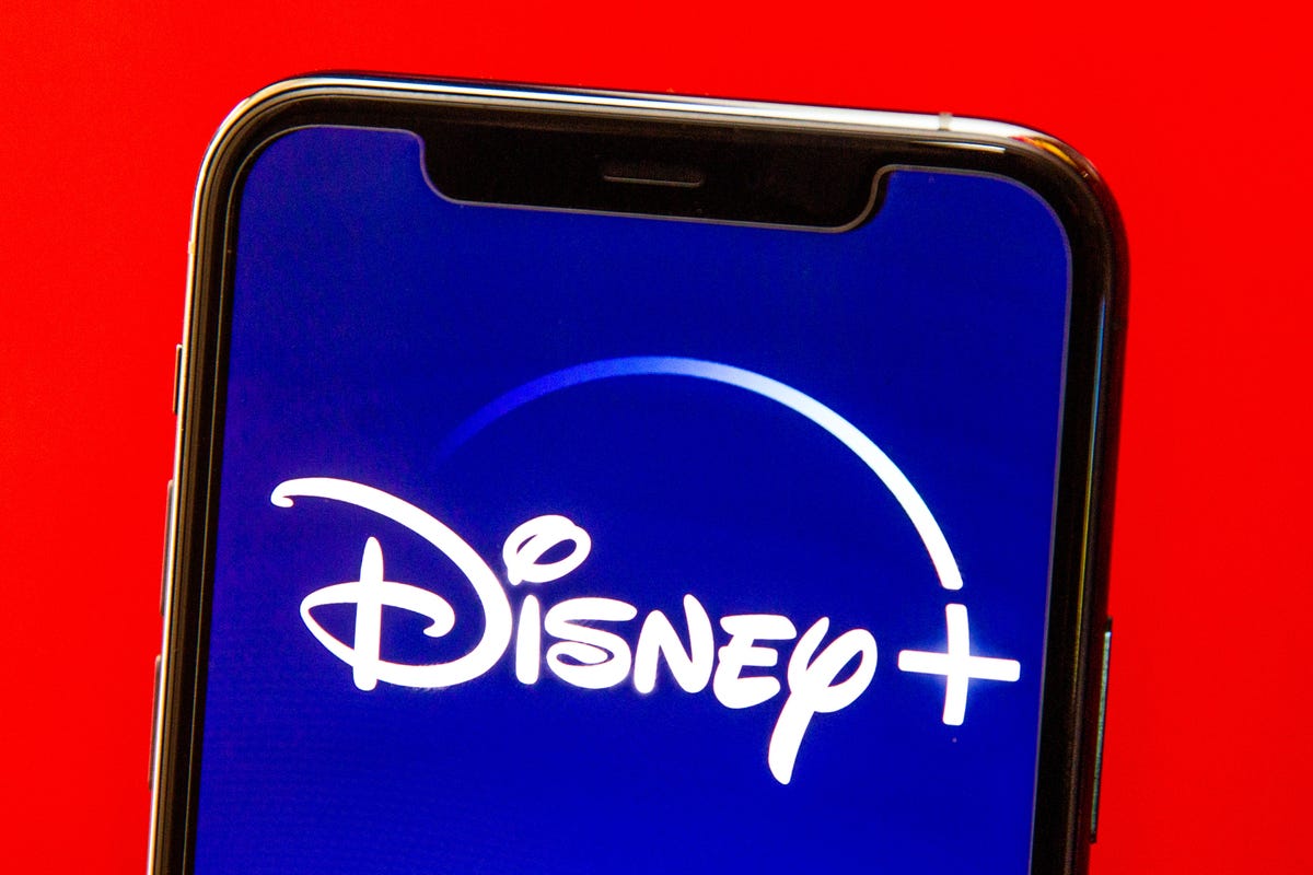 Disney Plus logo on a phone screen
