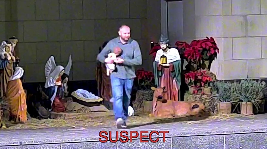 Texas police release video of man stealing baby Jesus from nativity scene