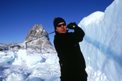 The annual World Ice Golf Championship was long-hosted in strongUummannaq/strong, Greenland. Holes were made bigger and balls were brightly colored so they could be spotted amid the snow and ice.