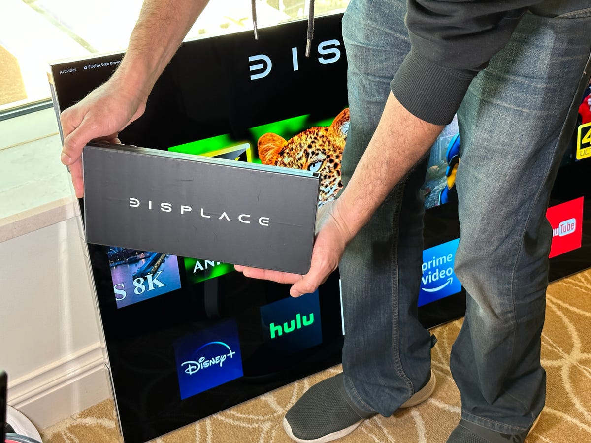 The Displace TV batteries are hot-swappable.