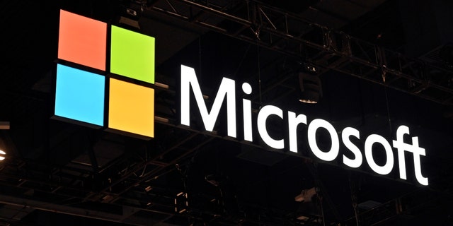 Microsoft Corporation booth signage is displayed at CES 2023 at the Las Vegas Convention Center on January 6, 2023, in Las Vegas, Nevada. 