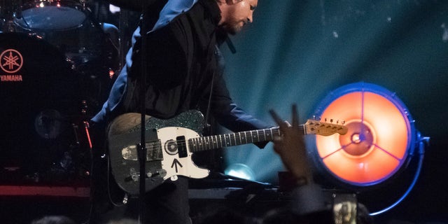 In this Friday, April 7, 2017, file photo, inductee Eddie Vedder from the band Pearl Jam performs at the 2017 Rock and Roll Hall of Fame induction ceremony at the Barclays Center in New York. 