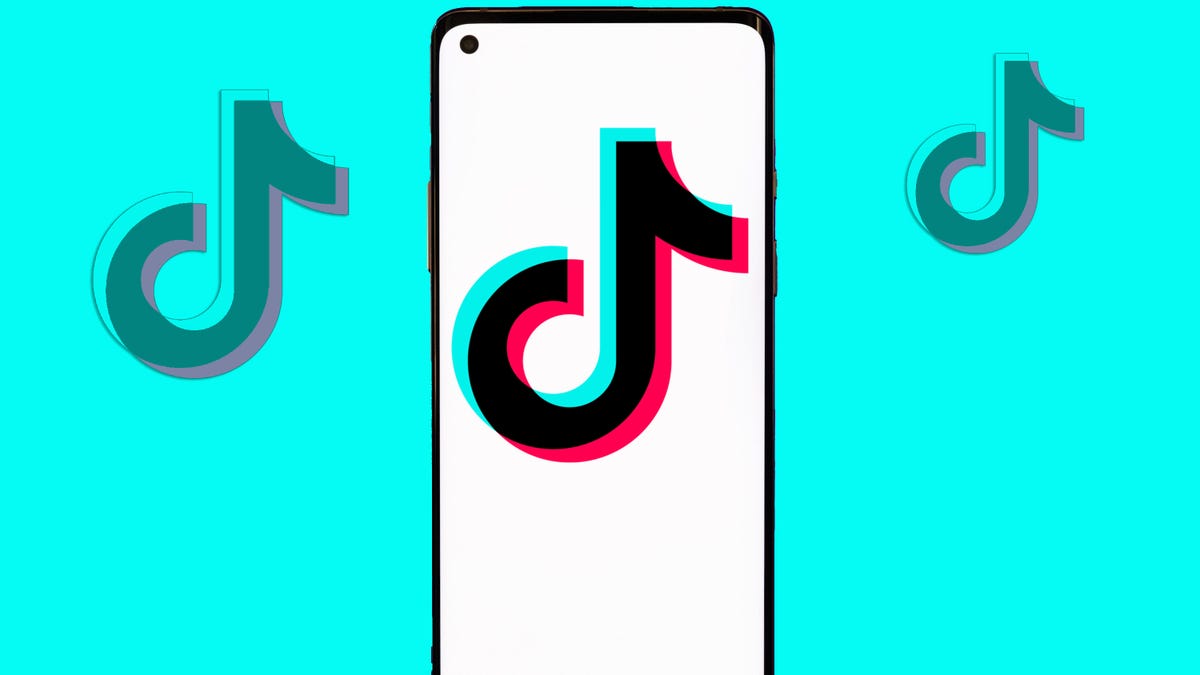 TikTok logo on a phone screen