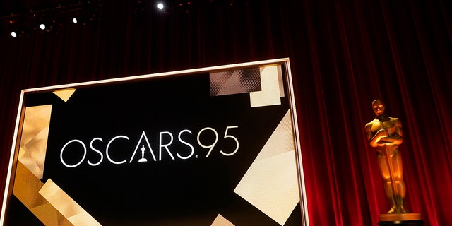 A view of the stage appears before the start of the 95th Academy Awards nomination ceremony.