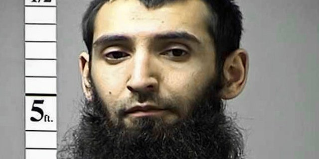 Undated booking photo of Sayfullo Saipov at  St. Charles, Mo. Saipov, charged with murdering eight people on a New York City bike path and injuring many more spoke out in court Friday, June 22, 2018, over a prosecutor's objection, invoking "Allah" and defending the Islamic State.