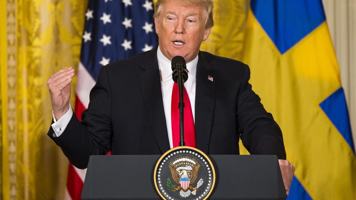 U.S. President Trump and Swedish Prime Minister Lofven