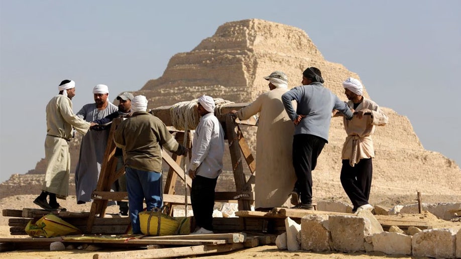 Workers in Saqqara, Egypt