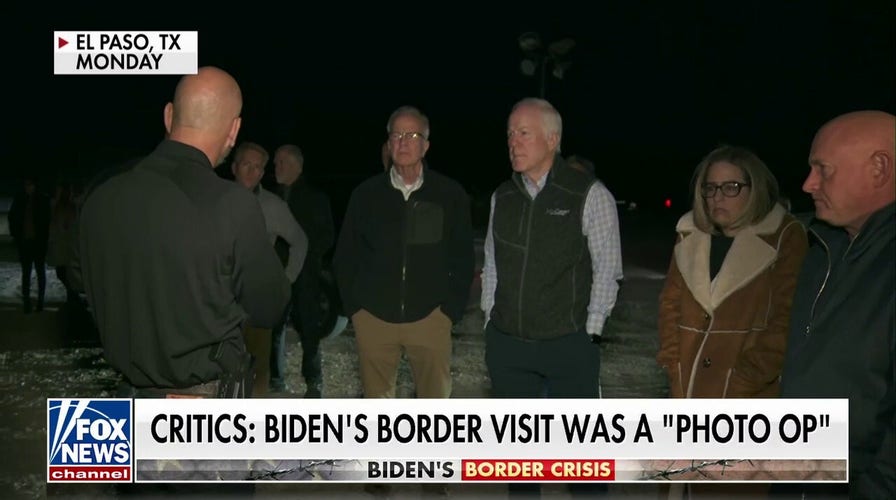 Bipartisan group of senators tour border, day after Biden's visit
