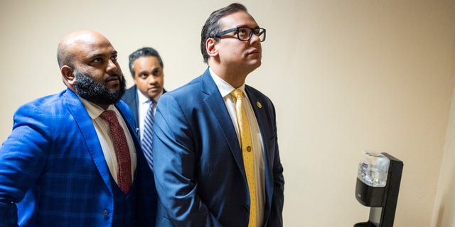 UNITED STATES - JANUARY 12: Rep. George Santos, R-N.Y., is seen in the U.S. Capitol on Thursday, January 12, 2023.