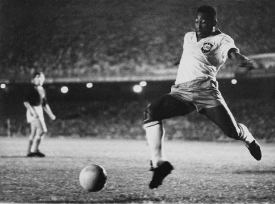 Pelé was just 16 years old when he made his debut for Brazil's national team. It was less than a year after he started playing professionally with Brazilian club Santos in 1956.