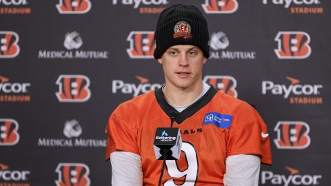 Bengals quarterback Burrow speaks with the media on Wednesday, January 4.