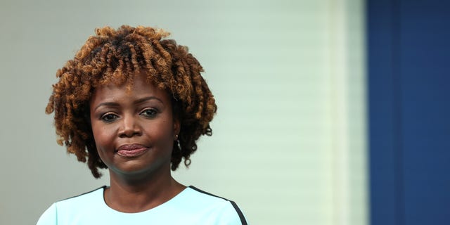 White House press secretary Karine Jean-Pierre attends a press briefing at the White House on Jan. 13, 2023, in Washington, D.C.