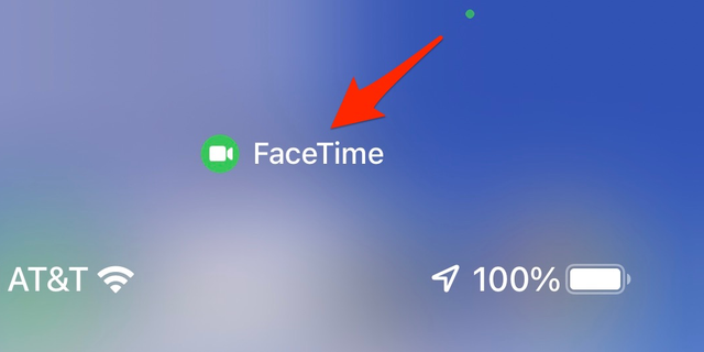This shows that your iPhone camera is using FaceTime.